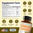 Turmeric Supplement & Chamomile Capsules for Sleep - Organic Turmeric Sleep Supplement with Chamomile Flowers Extract (Manzanilla) - Relaxation & Stress Support - Joint & Digestive Health. 60 Capsules 4