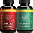 Primal Harvest Multivitamin & Liver Supplements for Women and Men Liver Support Complex with Alpha-Lipoic Acid, L-Cysteine HCL, L-Glutathione, Milk Thistle, and Spirulina 2