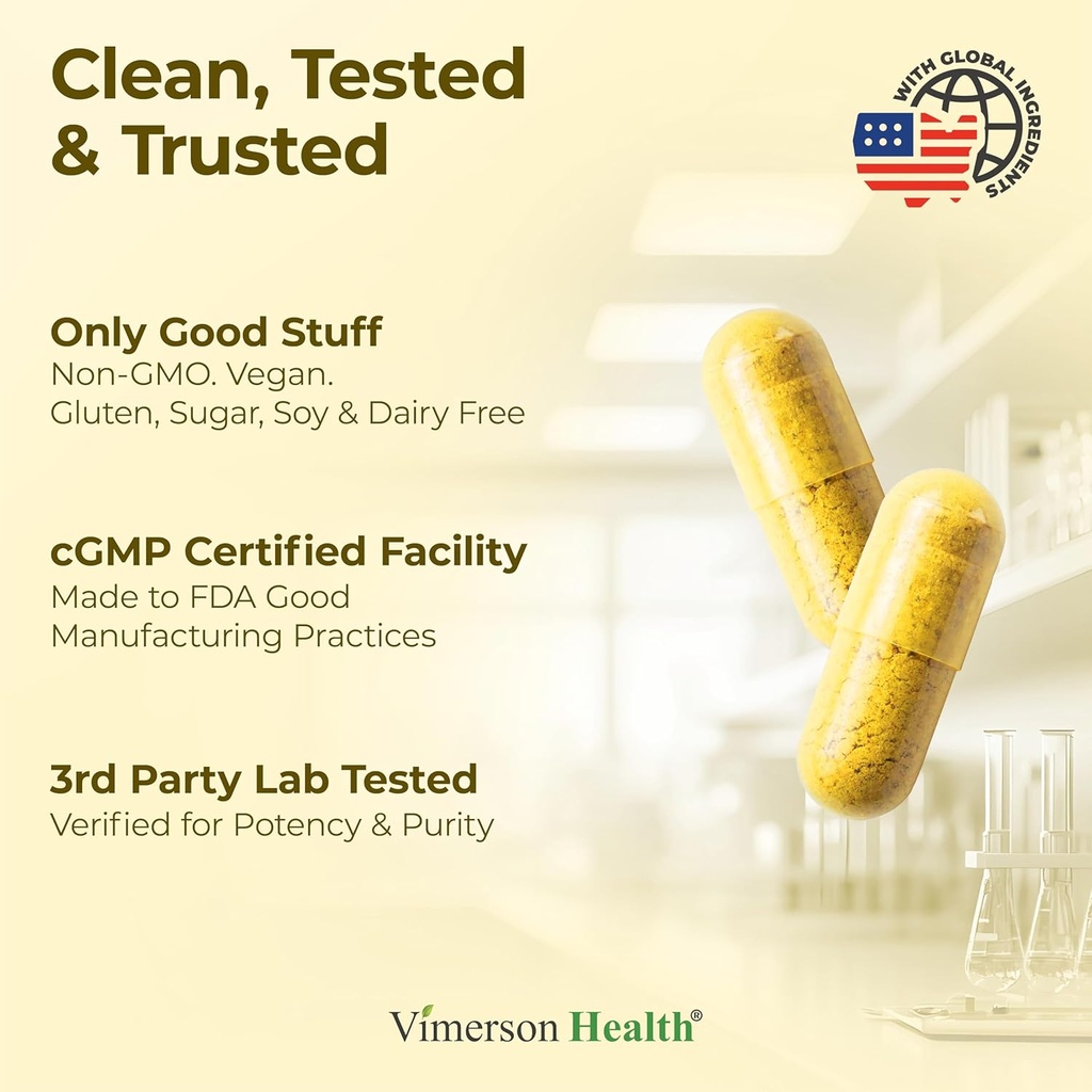 Turmeric Supplement & Chamomile Capsules for Sleep - Organic Turmeric Sleep Supplement with Chamomile Flowers Extract (Manzanilla) - Relaxation & Stress Support - Joint & Digestive Health. 60 Capsules 5