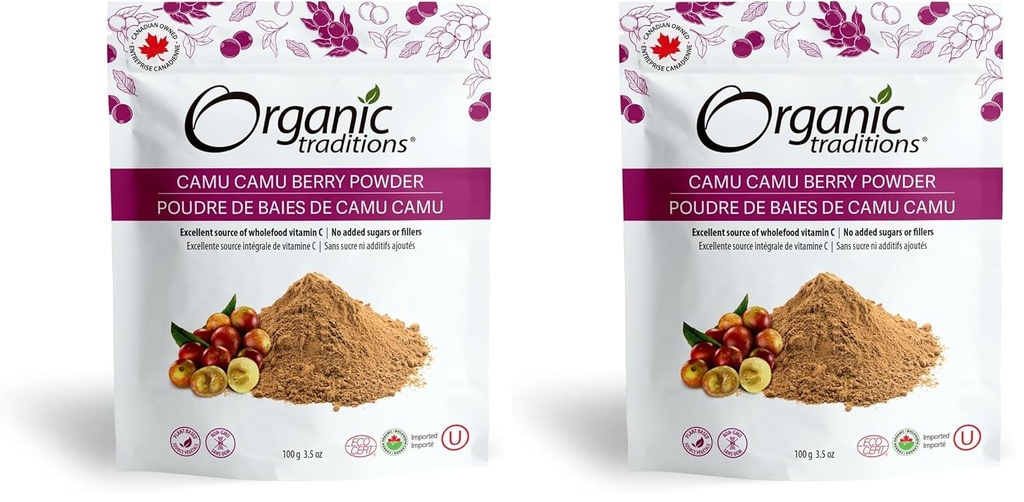 Organic Traditions Camu Camu Berry Powder Organic Superfood Great for Smoothies and More,100g/3.5oz Bag 6