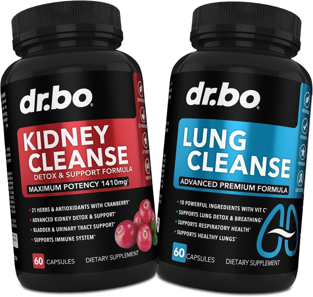 DR. BO Kidney Cleanse & Lung Support Pills - Premium Herbal Formulas to Support Kidney & Lung Health 2
