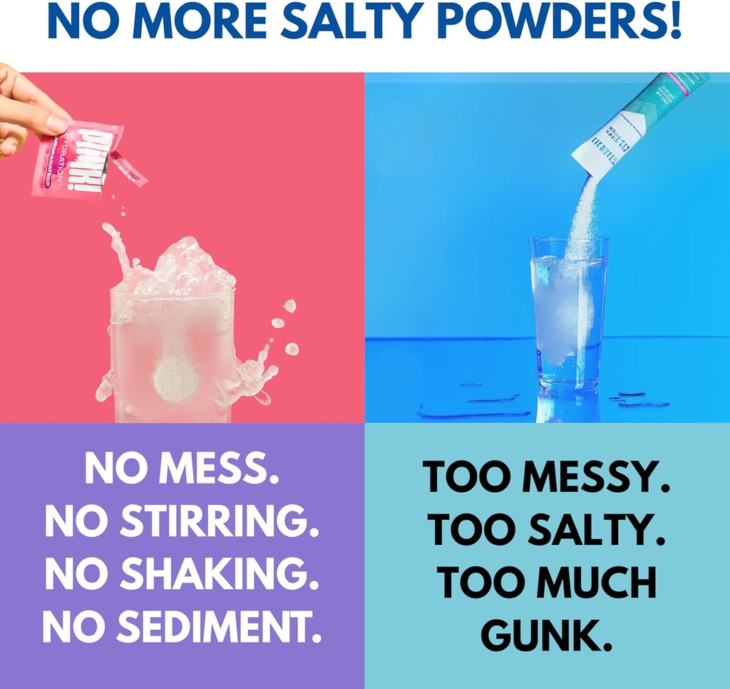 Plink! Fizzy Electrolyte Drink Tablets for Daily Hydration - 48ct Electrolyte Tablets + Sodium, Potassium, Magnesium, Low-Calorie, Low-Sugar Keto Electrolytes Powder Hydration Packets Water Flavoring 3