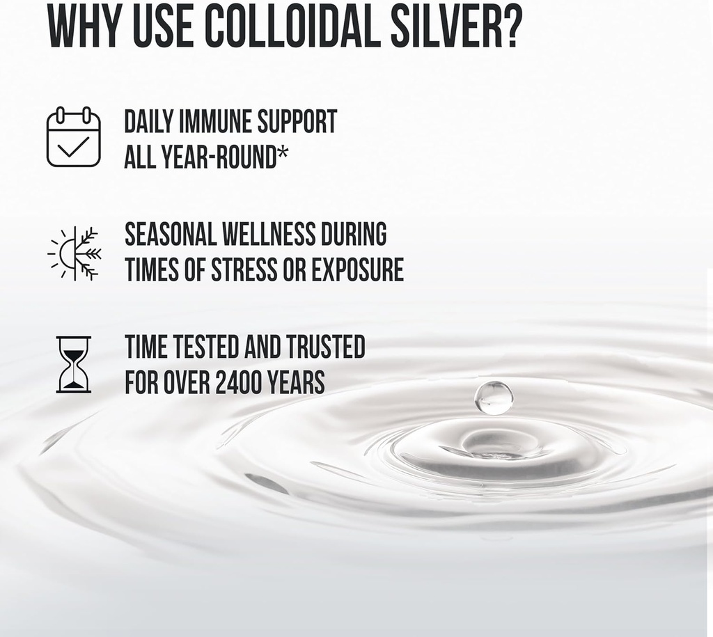 Sovereign Silver Immune Support - Colloidal Silver, Bio-Active Silver Hydrosol, 10 ppm, Liquid Twist Top, 64 Fl Oz, (1,892 mL) 6