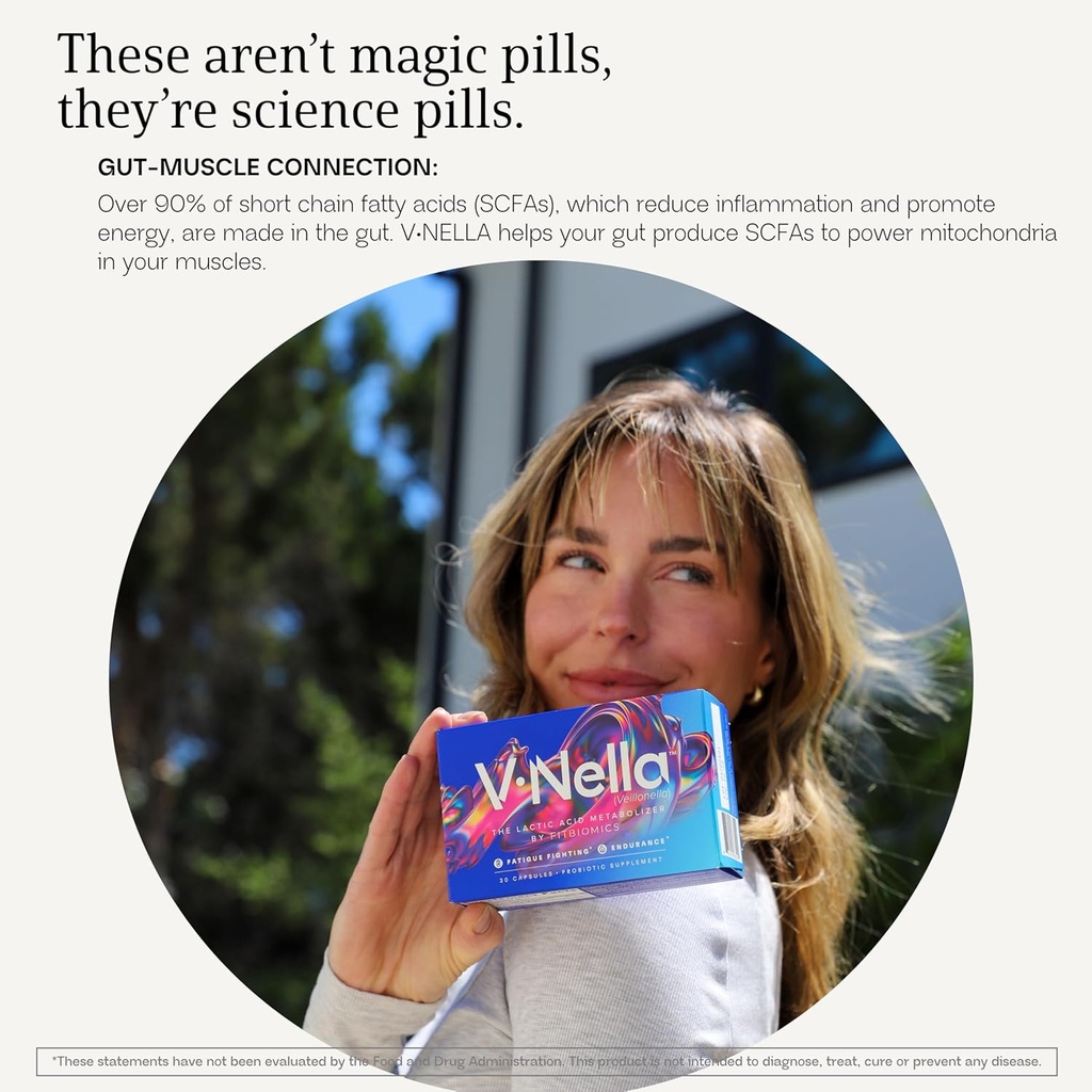 Nella Gut Health Supplements for Women & Men (30 Capsules), Energy Boosting Probiotics for Digestive Health, 3 Strains, Daily Probiotic Pills, Supports Workout & Recovery 6