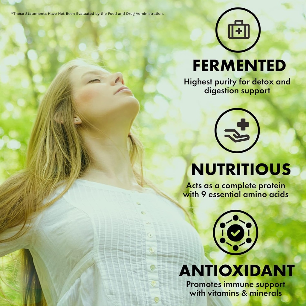 Fermented Chlorella Tablets, Chlorophyll, Green Superfood, Algae Supplement, Heavy Metal Detox, Immune Support, Broken Cell Wall, 1350 Tablets, Non-GMO, Vegan 5