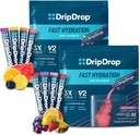 DripDrop Hydration - Electrolyte Powder Packets - Watermelon, Berry, Lemon, Orange, Fruit Punch, Grape, Strawberry Lemonade, Cherry - 64 Count 2