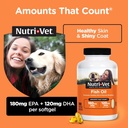 Nutri-Vet Fish Oil Supplement for Dogs, Omega 3, Fish Oil for Dogs, Pet Supplies, Pet Vitamins and Supplements, EPA DHA Formula, Puppy Vitamins, Shed Control, New Puppy Essentials, 100 Count 3