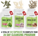 NaturalSlim Candida Cleanse Support Supplements Bundle - Candiseptic Kit Anti Overgrowth, Gut & Colon Cleansing 242 Capsules Total - 28 Days Cleansing Program Formulated by Frank Suarez (1 Pack) 4