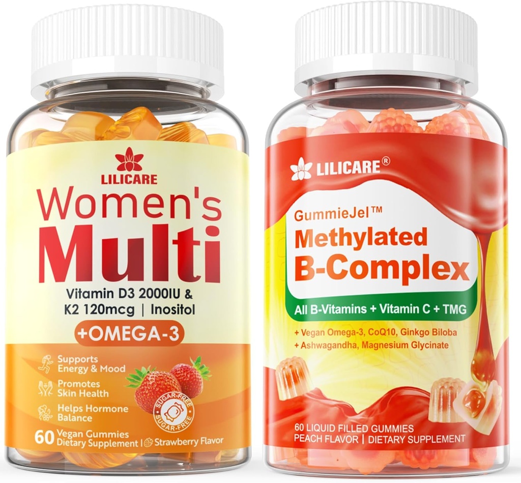 Vitamin B Complex Filled Gummies & Womens Multivitamin Gummies 2