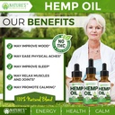 Nature's Beneficials Organic Hemp Oil Extract Drops, 2000mg - Omega Fatty Acids 3 6 9, Non-GMO Ultra-Pure CO2 Extracted 6