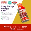 Vitamin Energy Focus+ Extra Strength Energy Shot Fruit Punch 12 Pack, 260mg Natural Caffeine, B-Vitamins, CoQ10, Amino Acids, Focus, Productivity & Clarity, Zero Sugar, Gluten-Free, 1.93 fl oz 6