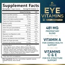Eye Vitamins Supplement - Advanced Eye Care Vitamin with Lutein, Zinc, Vitamins C, E, Zeaxanthin & Minerals - Vision Multivitamin for Macular Health & Dry Eyes, Vegan, Bottled in USA - 120 Capsules 3