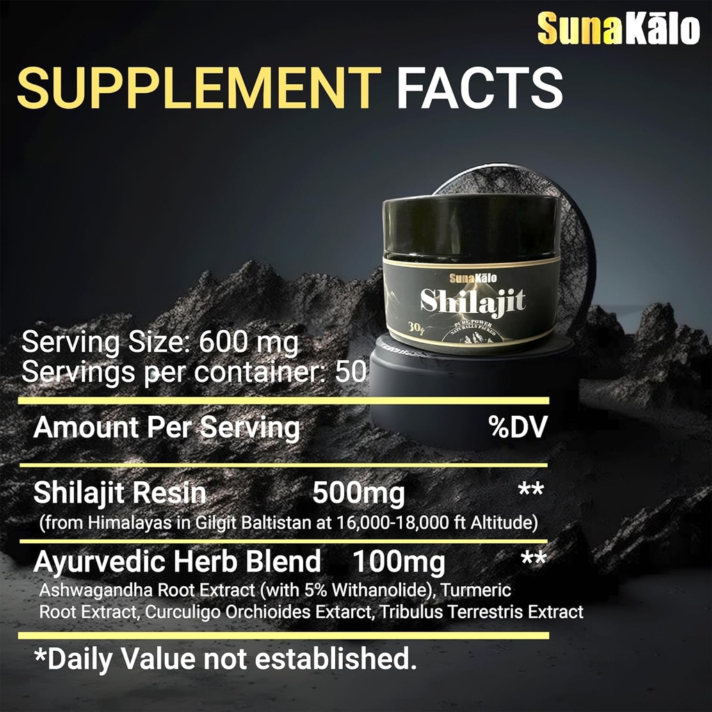 Pure Himalayan Organic Shilajit Resin - Gold Grade, 100% Shilajit Supplement with 85+ Trace Minerals, Energy & Immune Support | Natural Source of Fulvic Acid +86% & Humic Acid +10% 4