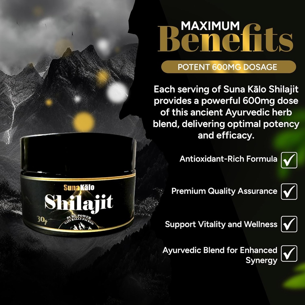 Pure Himalayan Organic Shilajit Resin - Gold Grade, 100% Shilajit Supplement with 85+ Trace Minerals, Energy & Immune Support | Natural Source of Fulvic Acid +86% & Humic Acid +10% 6