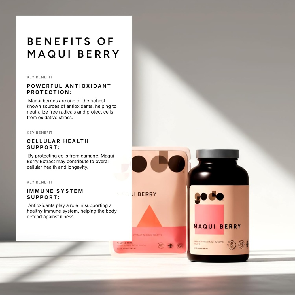 Fitness Health Maqui Berry Extract 120 Tablets 2000MG | Supplement for Energy Booster | Pure Maqui Berry | Manufactured in The UK 5