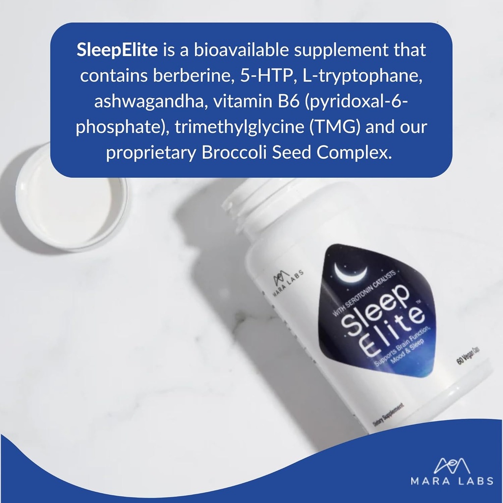 Mara Labs SleepElite | Supports Brain Function, Mood, and Sleep | with Serotonin Catalysts | 30 Servings 4