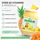 Wildcrafted Irish Sea Moss Gel | Made in USA | Rich in Vitamins & Minerals | Sea Moss Gel Raw | Nutritional Supplement | Pineapple (16 oz) 4