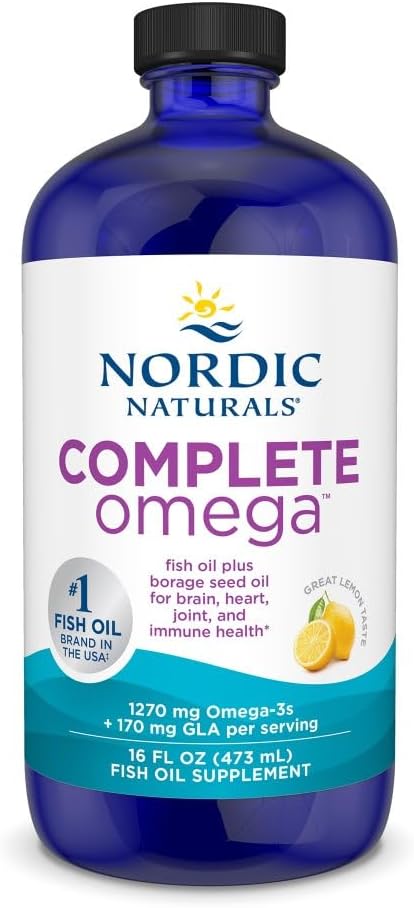 Nordic Naturals Complete Omega, Lemon Flavor - 16 oz - 1270 mg Omega-3 - EPA & DHA with Added GLA - Healthy Skin, Cognition, Positive Mood - Non-GMO - 96 Servings 2