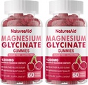 Magnesium Glycinate Gummies 1000mg - Sugar Free Magnesium Potassium Supplement with Vitamin D, B6, CoQ10 for Calm Mood & Sleep Support - 120 Cherry Gummies -2 Pack. 2