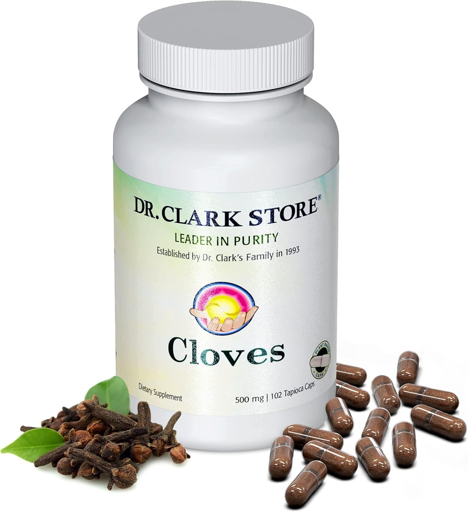 Dr Clark Store Cloves Vegetarian, 500mg, 102 Tapioca Capsules – Helps Maintain Liver Performance and Blood Circulation 2