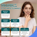 Magnesium Glycinate Gummies 1000mg - Sugar Free Magnesium Potassium Supplement with Vitamin D, B6, CoQ10 for Calm Mood & Sleep Support - 60 Blueberry Gummies 4