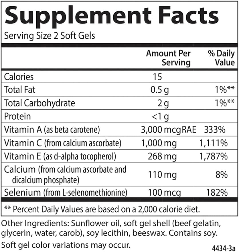 Carlson - ACES, Vitamins A, C, E + Selenium, Cellular Health & Immune Support, Antioxidant, 300 Softgels 5