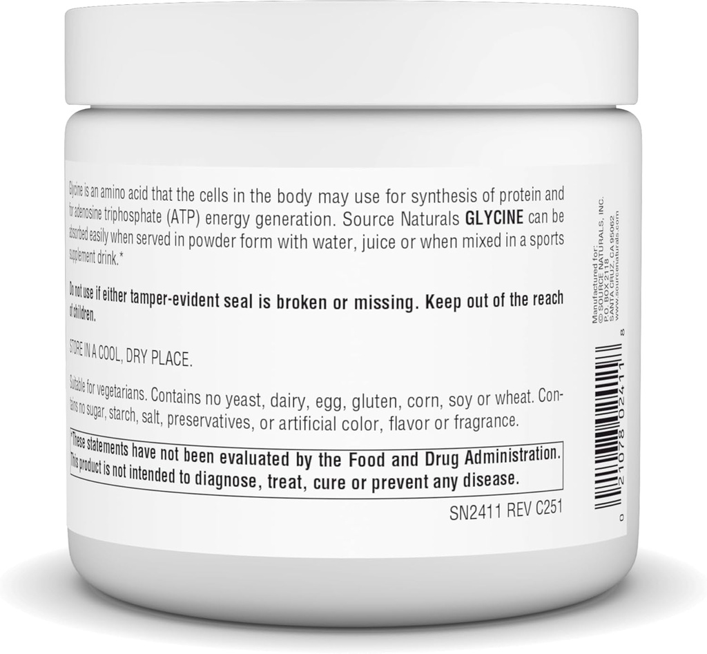SOURCE NATURALS Glycine, 8 Ounce 6