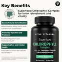 Vital Vitamins Chlorophyll Pills - Body Deodorizing Supplement - Made with Spirulina, Chlorella, Organic Parsley, Mint, & Activated Charcoal - Defeat Odor Naturally - for Women & Men - 60 Capsules 5