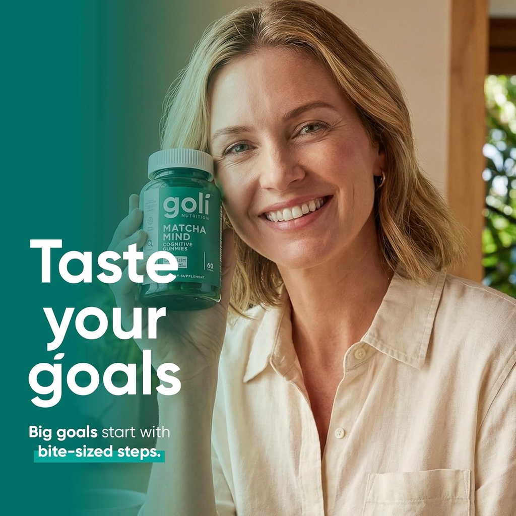 Goli Matcha Mind Gummies - 300 Count - Green Tea Leaves Powder with Cognizin for Focus, Attention and Brain Health, Vegan, Non-GMO, Gluten-Free & Gelatin Free. 6