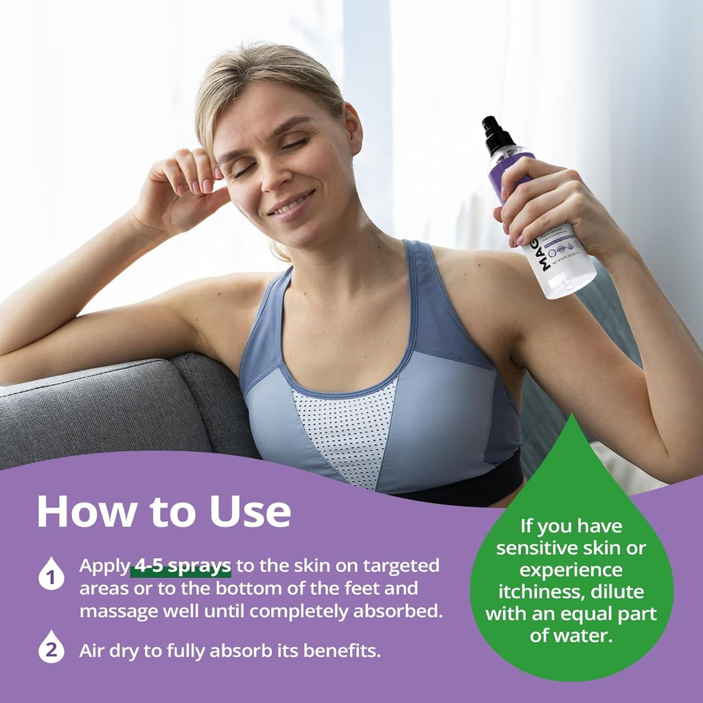 Fidus 100% Pure Magnesium Oil Spray with Lavender - Big 8 fl oz Topical Magnesium Chloride for feet, Organic Natural Magnesium Spray from Ancient Zechstein Seven Seabed Minerals 4