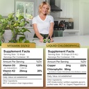 Go Nutrients Liquid Vitamin D3 with K2 (MK-7) & Liquid Chlorophyll | Sodium Copper Chlorophyllin Supplement | Vegan-Friendly 2
