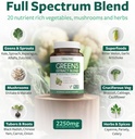 Super Greens Antioxidants Superfoods 2250mg Supplement - 20 Ingredients with Sprouts, Mushrooms, Roots, Garlic, Bitter Melon, Artichoke, Celery Seed, Cayenne pepper, Alfalfa NON GMO - 60 Capsules 3