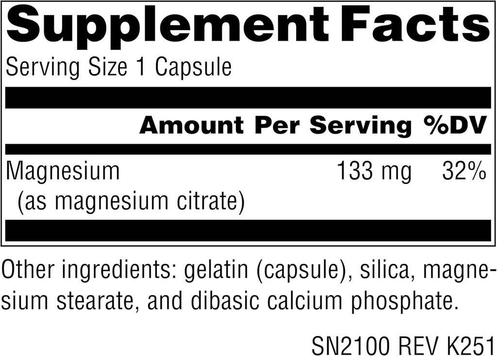Source Naturals Magnesium Citrate, Supports Bone and Heart Health* 133 mg - 180 Capsules 3