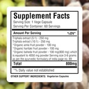 Herbsforever Triphala Capsules Extract Ratio (8:1) 40% Amla, Haritaki & Bibhitaki for Daily Detoxifying, Cleansing, & Rejuvenating 60 Vege Capsules 4