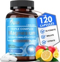ASSR Triple Magnesium Complex – 300mg Magnesium Supplement with Glycinate, Malate & Citrate – Supports Relaxation, Muscle & Nerve Function – High Absorption, Vegan, Non-GMO, 120 Capsules 2