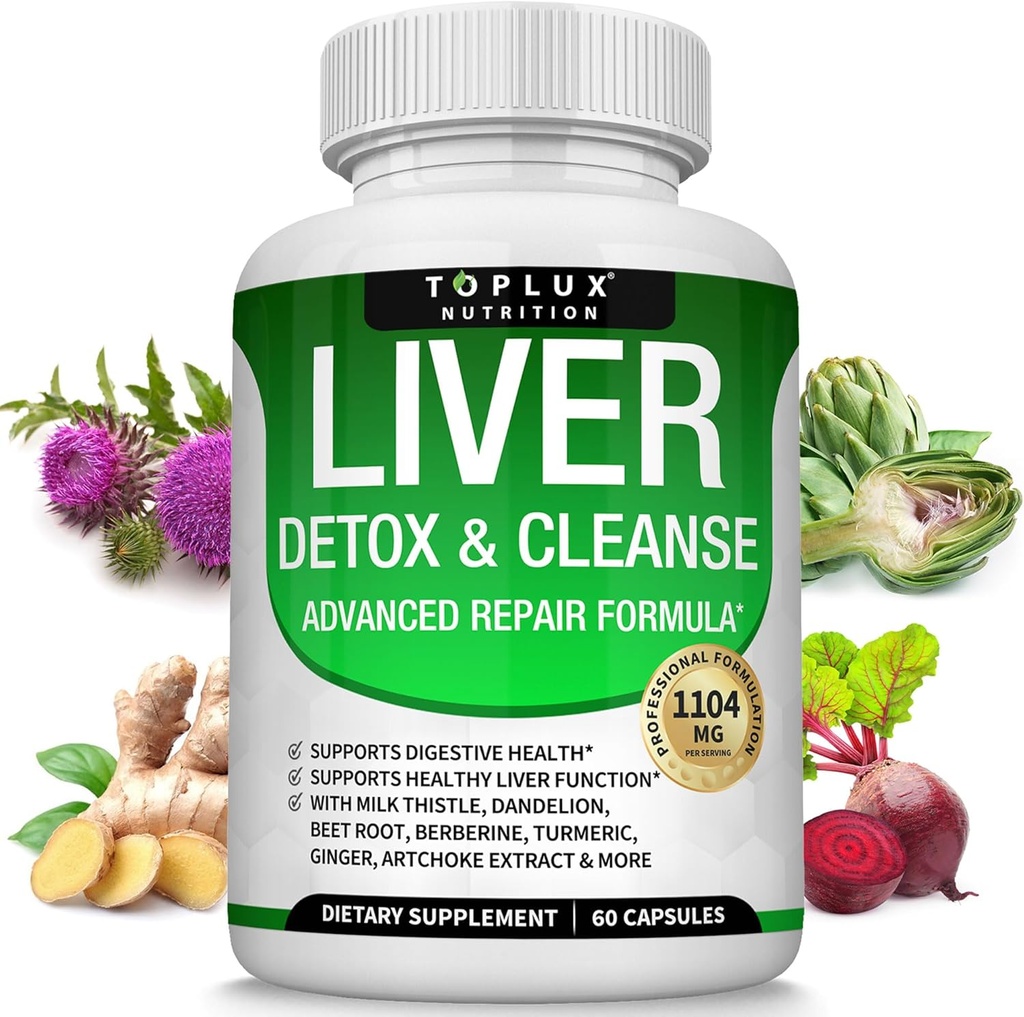 Liver Cleanse Detox & Repair Formula Liver Detox Supplement – Milk Thistle with Dandelion, Artichoke, Turmeric, Beet Root, Turmeric & More for Natural Fast Herbal Cleansing Non-gmo Vegan 60 Capsules 2