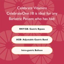 Celebrate Vitamins CelebrateONE 18 Chewables, 18mg Iron - Once Daily Bariatric Multivitamin, Essential Vitamins & Minerals - Gastric Bypass & Sleeve Gastrectomy Supplement - Black Cherry (90 Tablets) 5