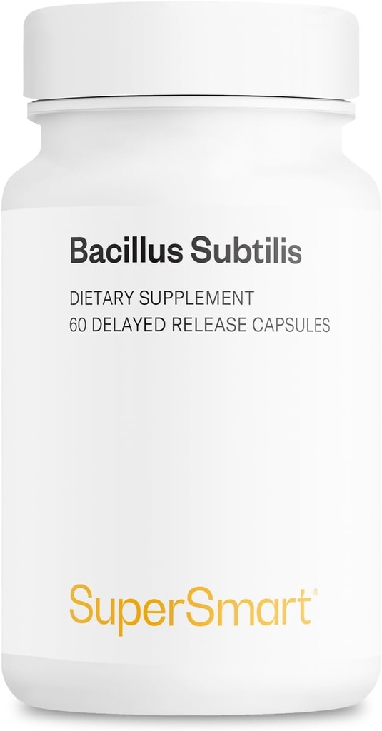 Supersmart - Bacillus Subtilis 3 Billion CFU per Day (High Potency) - Spore Probiotic Supplement | Non-GMO & Gluten Free - 60 DR Capsules 2
