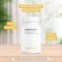 Supersmart - Bacillus Subtilis 3 Billion CFU per Day (High Potency) - Spore Probiotic Supplement | Non-GMO & Gluten Free - 60 DR Capsules 4