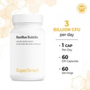 Supersmart - Bacillus Subtilis 3 Billion CFU per Day (High Potency) - Spore Probiotic Supplement | Non-GMO & Gluten Free - 60 DR Capsules 6