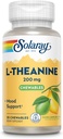 SOLARAY L Theanine 200mg, Mood Support Supplement with Vitamin B6 - Calming Support During Occasional Stress - Natural Lemon Lime Flavor - 60-Day Guarantee, Lab Verified - 30 Servings, 30 Chewables 2