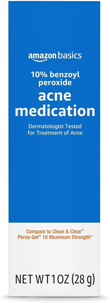 Basics 10% Benzoyl Peroxide Acne Medication, Maximum Strength, 1 Fluid Ounce Face Gel 2
