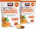 Force Factor Better Turmeric Joint Support Supplement for Extra Strength Joint Health, Featuring HydroCurc Turmeric Curcumin with Black Pepper for Superior Absorption, Fruit Splash, 120 Soft Chews 2