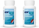 Basic Care Stool Softener Laxative, Docusate Sodium 100 mg, Softgels, for Constipation Relief, 100 Count (Pack of 2) 2