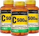 MASON NATURAL Vitamin C 500 mg - Supports Healthy Immune System, Antioxidant and Essential Nutrient, 100 Tablets (Pack of 3) 2