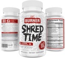 5% Nutrition Shred Time Fat Burner | Green Tea, Coffee Bean, Cayenne, Theobromine, GBB | Appetite Suppression | 30 Servings (180 Capsules) 6
