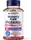 Wholesome Wellness Dr. Formulated Raw Probiotics for Women 100 Billion CFUs + Digestive Enzymes 1000MG Plus Prebiotics & Probiotics Supplement Bundle 3