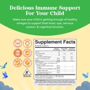 Kids DHA Omega 3 Gummies for Kids - Delicious Fish Free DHA Omega 3 Gummies with Vegetarian 6 9 for Vision Brain & Immunity - Non GMO Supplement Fish & Gluten Free 1 Month 4