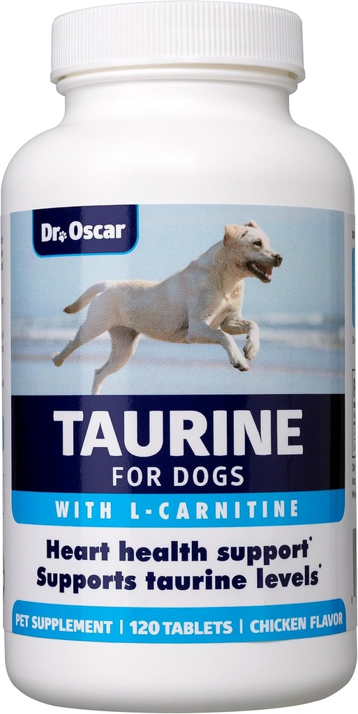 Taurine Supplement for Dogs Meets RDA of 500 mg per 25lbs Weight Unlike Most Alternatives, 120ct, Helps Maintain Dog Heart Health, Normal Function of The Cardiac Muscle & Normal Blood Flow 2