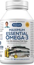 ANDREW LESSMAN Maximum Essential Omega-3 Mint - 180 Softgels - Ultra-Pure, High Potency Omega-3 Oils. High DHA, No Stomach Upset, No Contaminants, No Mercury. Small Easy to Swallow Softgels 2